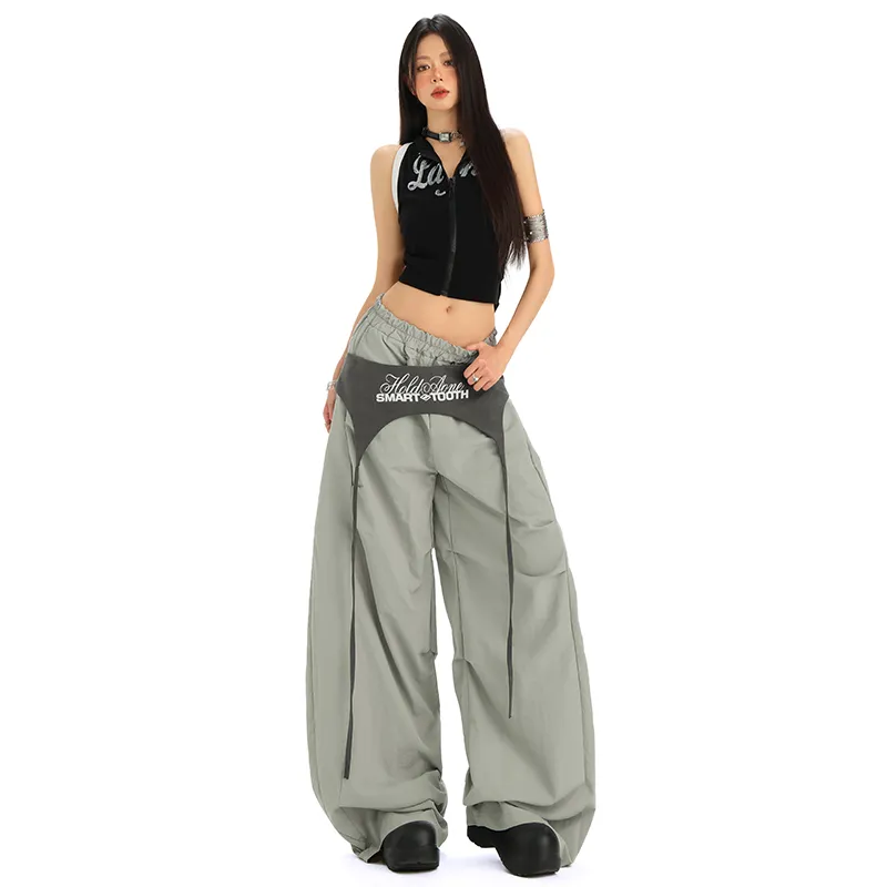 Wen Shan Casual Pants Women's Gray Pants-4