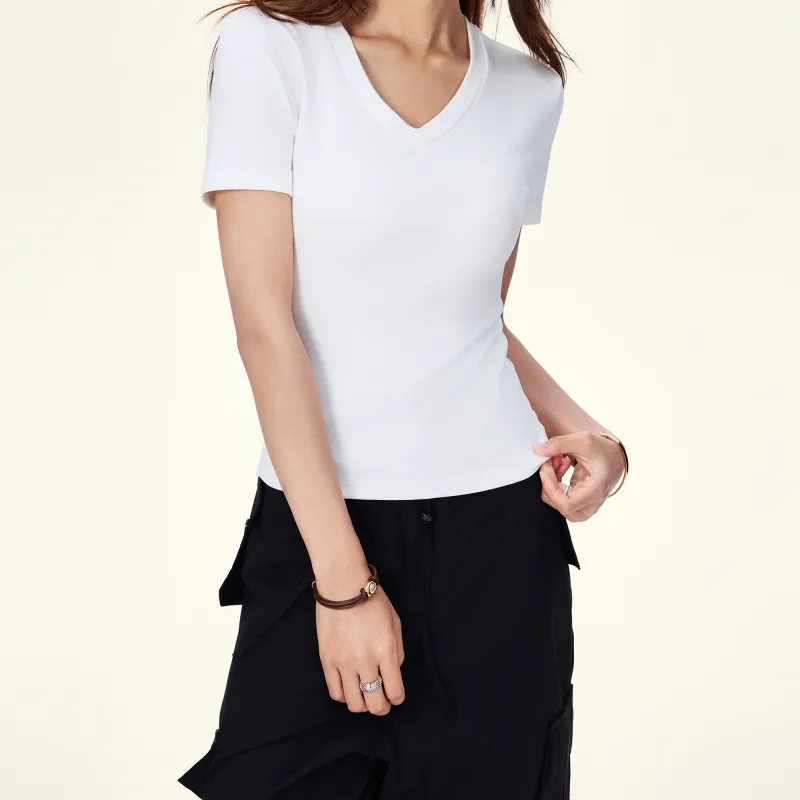 Wen Shan T Shirts Women's White-4