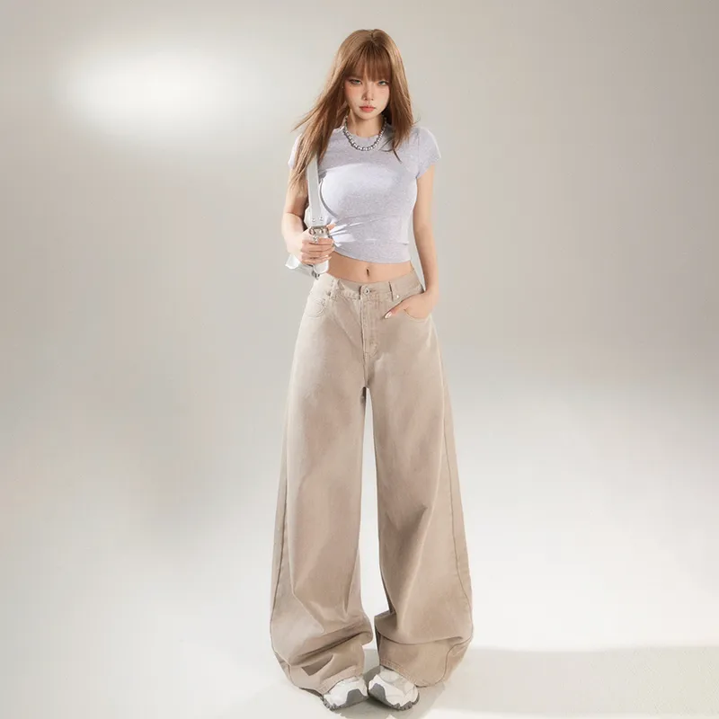 Wen Shan Jeans Women's Gray Wood Tone-2