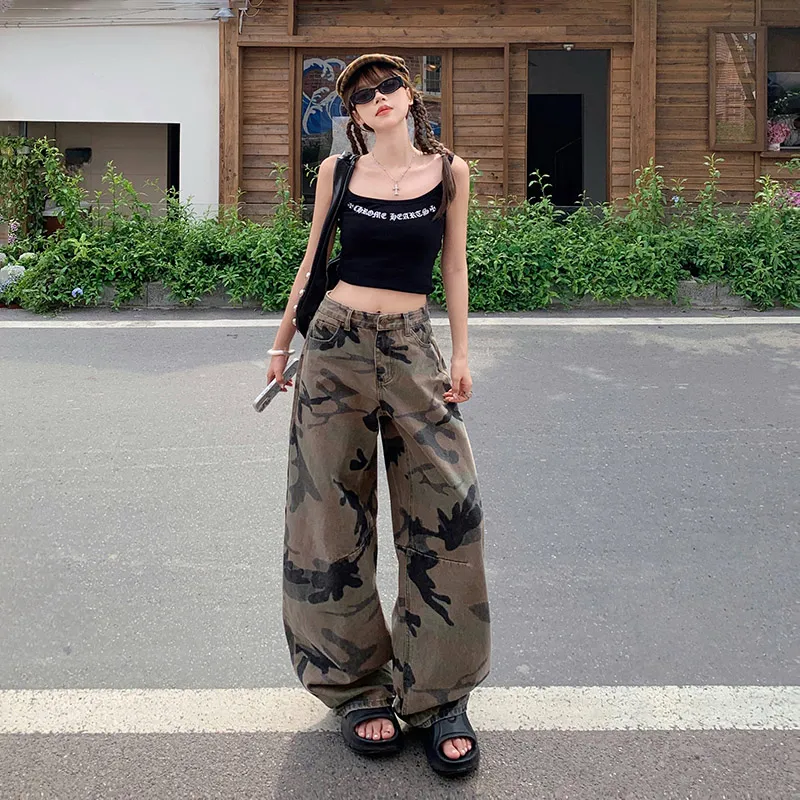 Wen Shan Jeans Women's Camouflage-3