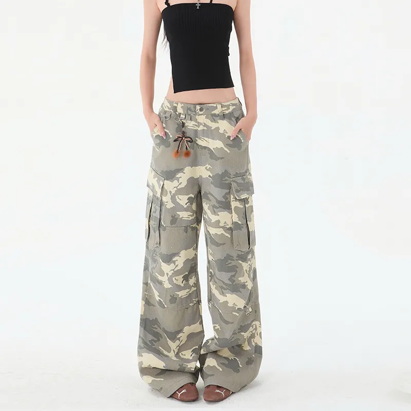 Wen Shan Jeans Women's Camouflage-8