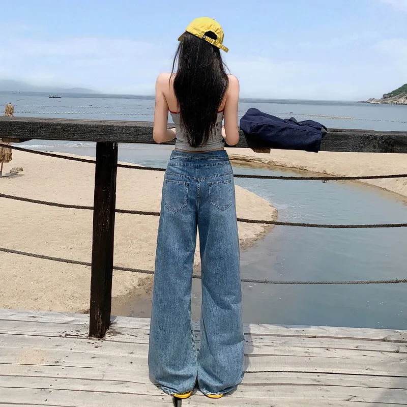 Wen Shan Jeans Women's Vintage Blue-5