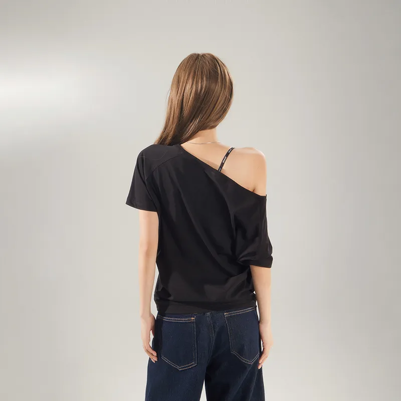 Wen Shan T Shirts Women's Black-4