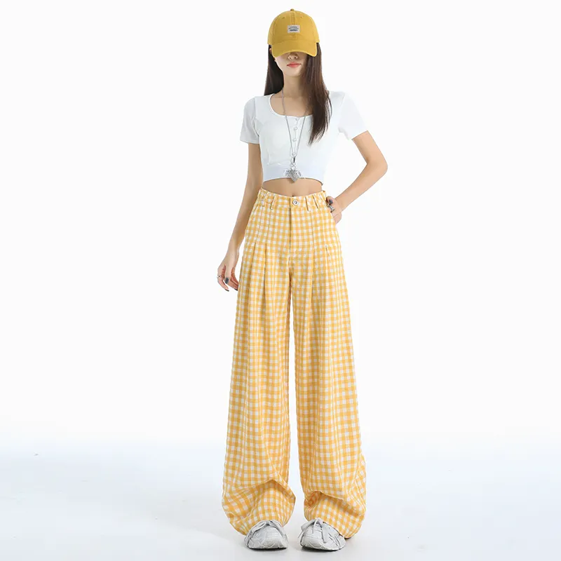 Wen Shan Casual Pants Women's Yellow-9