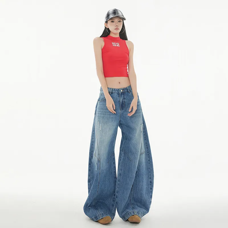 Wen Shan Jeans Women's Vintage Blue-3