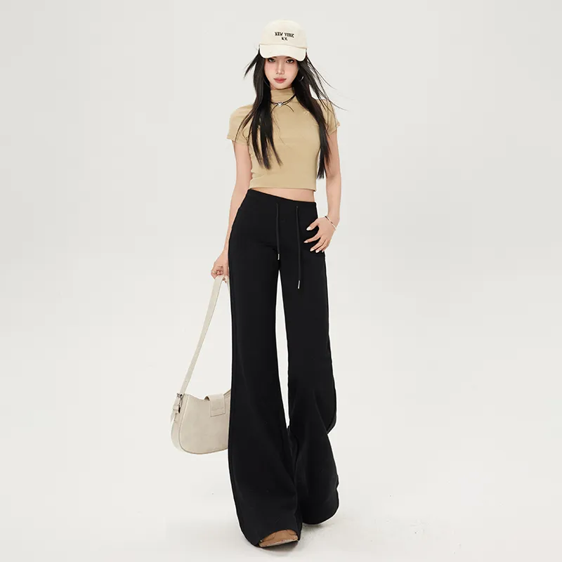 Wen Shan Casual Pants Women's Black-6