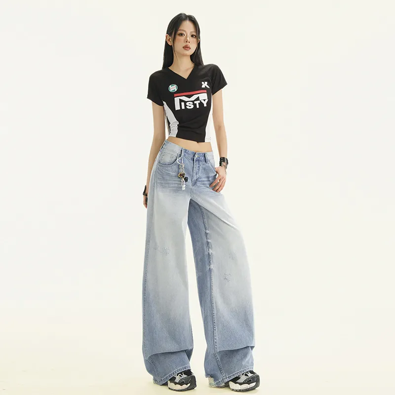 Wen Shan Jeans Women's Light Blue-8