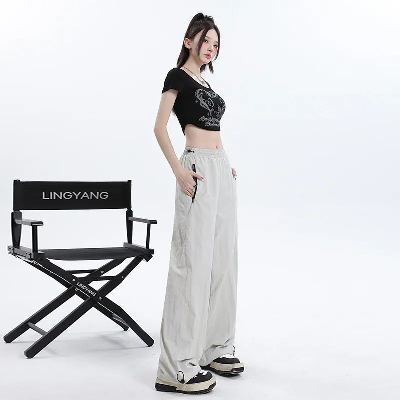 Wen Shan Casual Pants Women's Greige-12