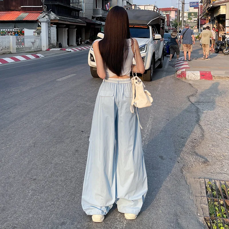 Wen Shan Casual Pants Women's Light Blue-2