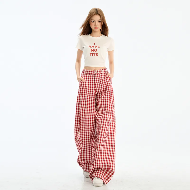 Wen Shan Casual Pants Women's Red-4