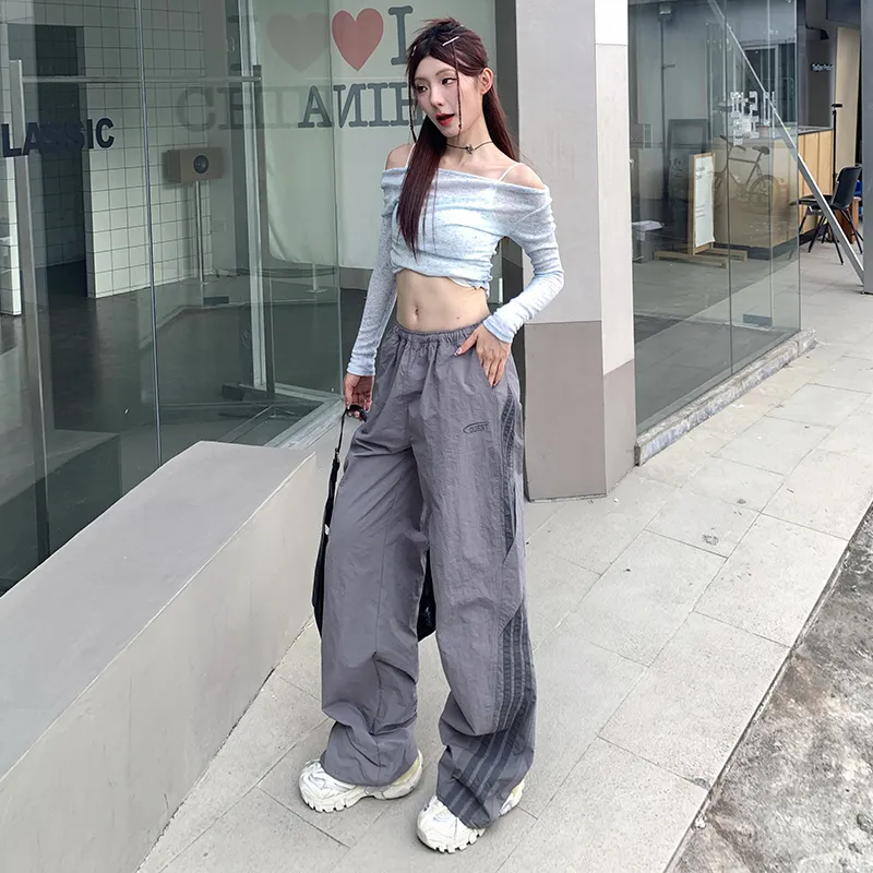 Wen Shan Casual Pants Women's Gray-2