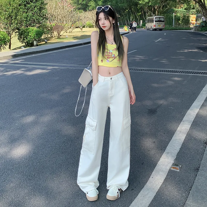 Wen Shan Jeans Women's Milk White-5