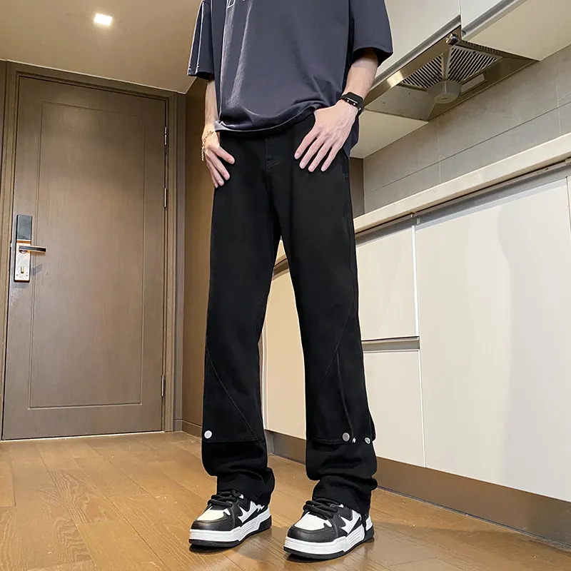 Wen Shan Jeans Unisex Black Pants-2