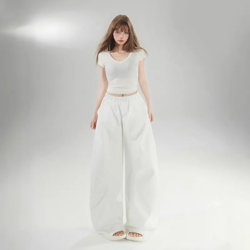 Wen Shan Casual Pants Women's White-2