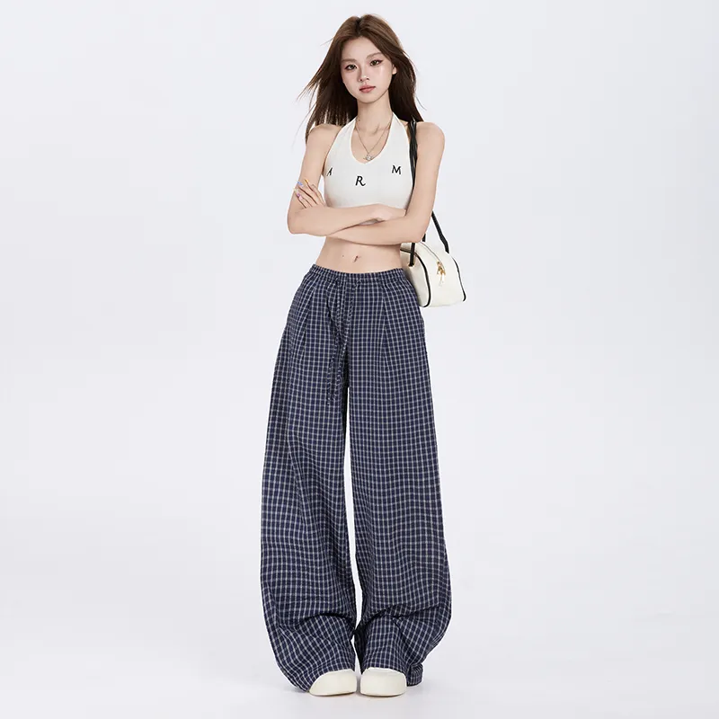 Wen Shan Casual Pants Women's Navy Blue-2