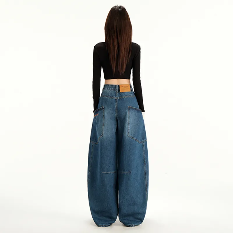Wen Shan Jeans Women's Vintage Blue-5