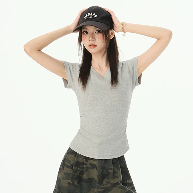 Wen Shan T Shirt Women's Heather Gray-3