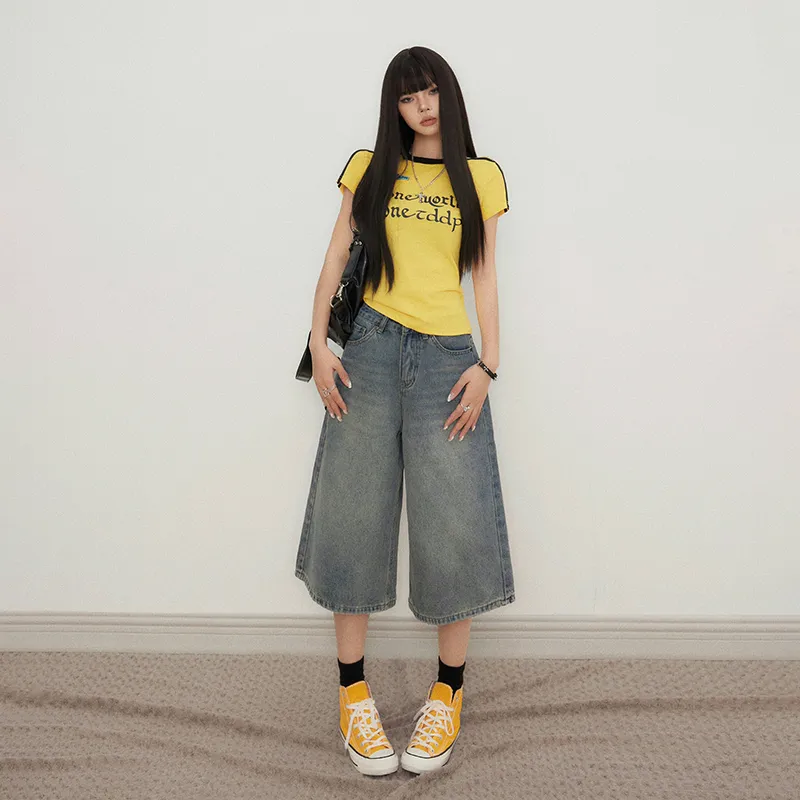 Wen Shan Denim Shorts Women's Vintage-2
