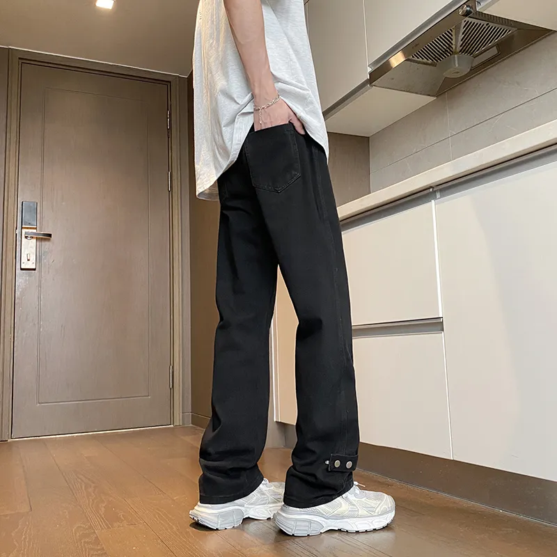 Wen Shan Jeans Unisex Black Pants-5