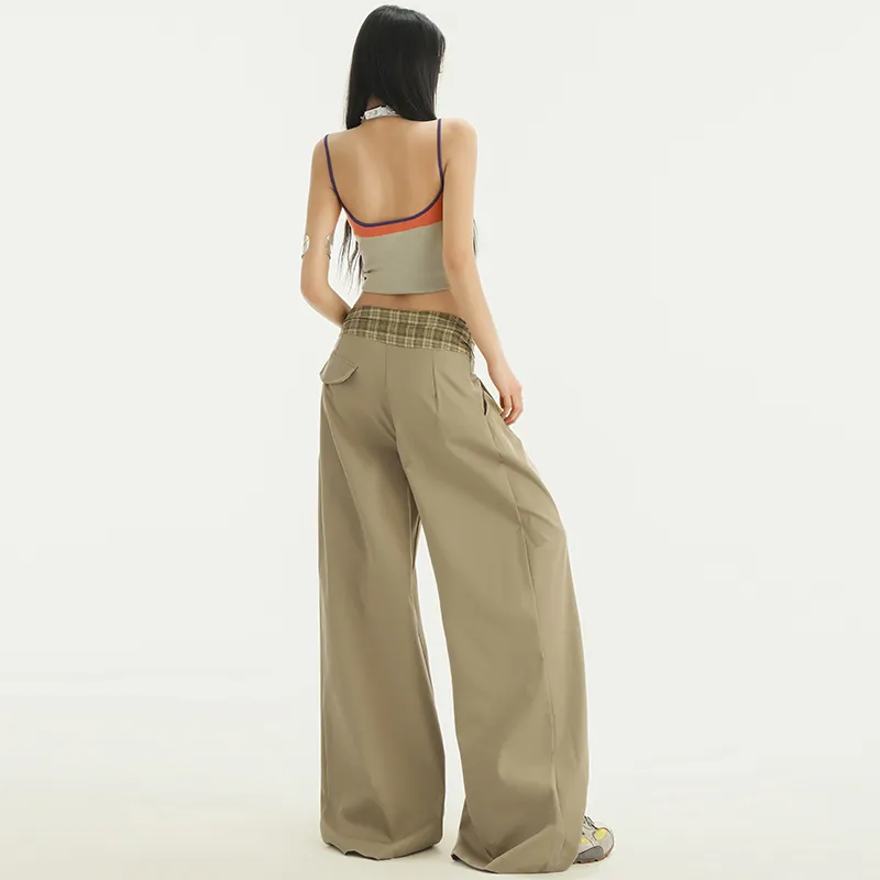 Wen Shan Casual Pants Women's Khaki-5