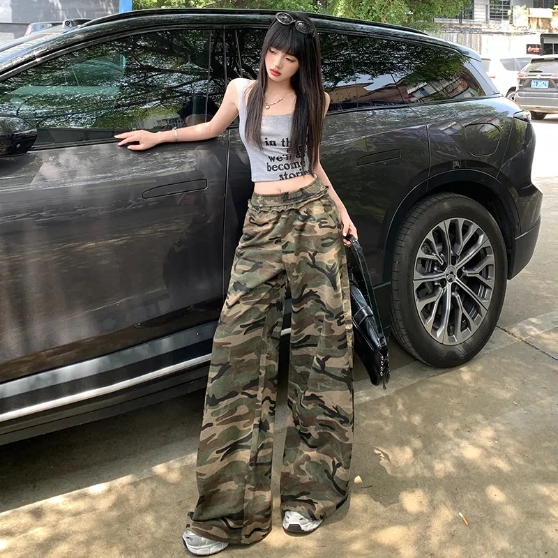 Wen Shan Casual Pants Women's Camouflage-9