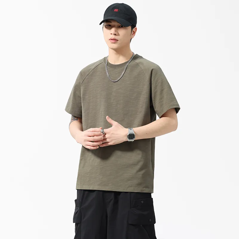 Wen Shan T Shirt Unisex Olive Green-5