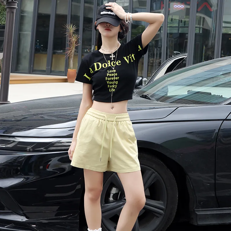 Wen Shan Casual Shorts Women's Lemon-1