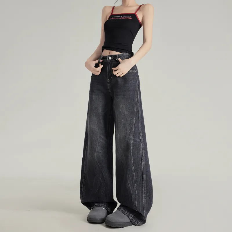 Wen Shan Jeans Women's Black Gray-2