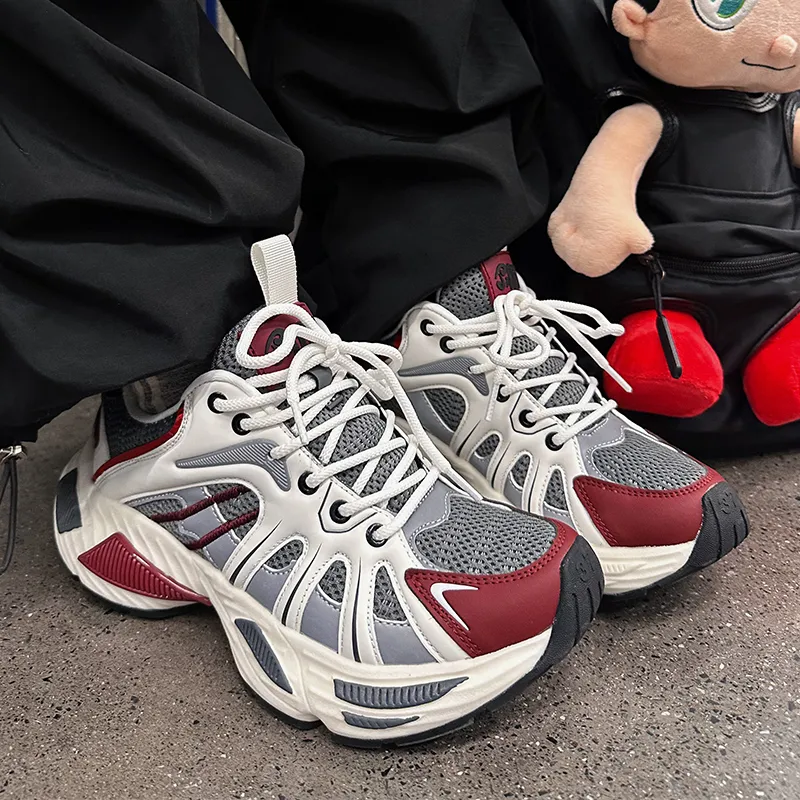Jifffly Height Increasing Breathable Low Top Chunky Sneakers Unisex-4