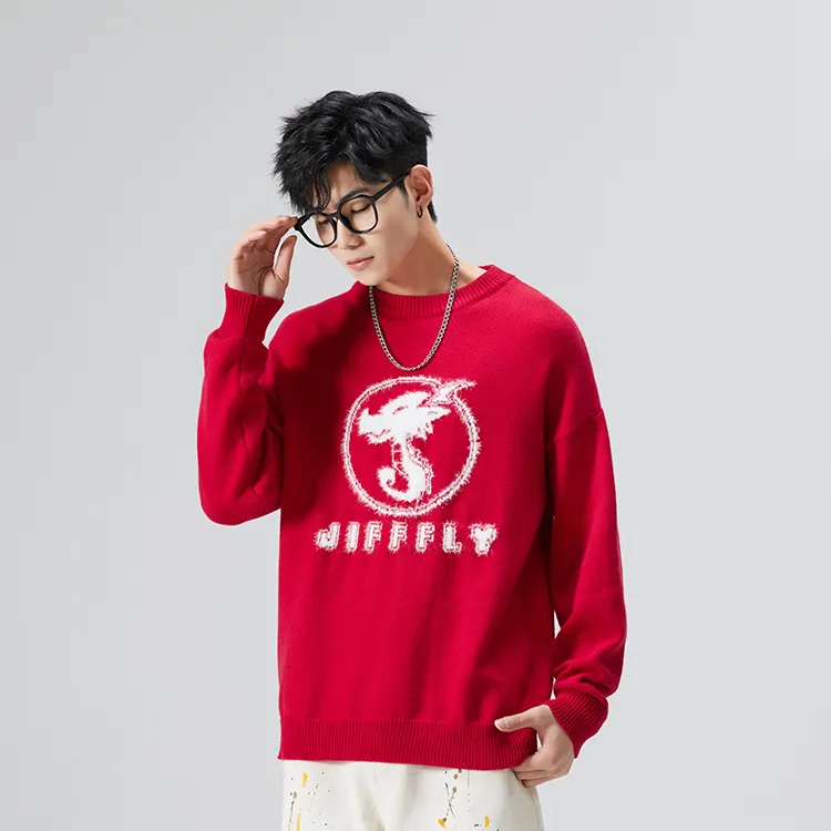 Jifffly Knitwear Unisex Red-6