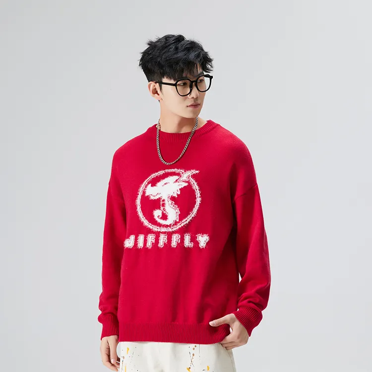 Jifffly Knitwear Unisex Red-7