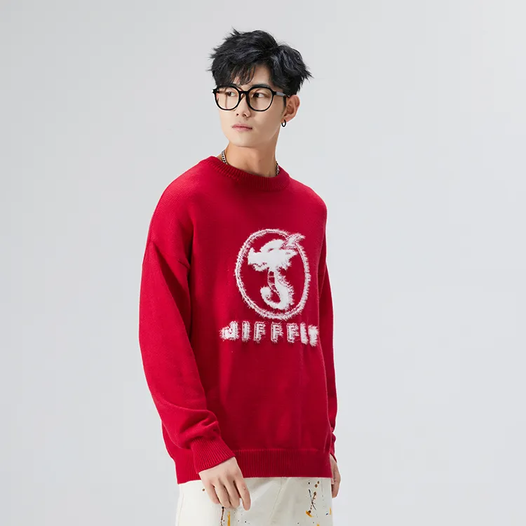 Jifffly Knitwear Unisex Red-4