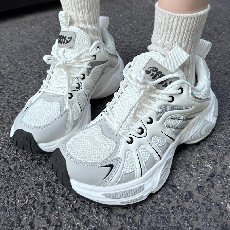 Jifffly Height Increasing Breathable Low-Top Chunky Sneakers