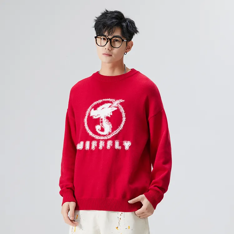 Jifffly Knitwear Unisex Red-2