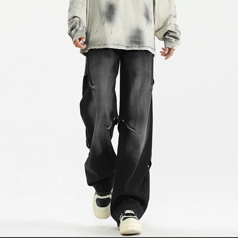 PAINT STAIN Jeans Unisex Dark Purple-54