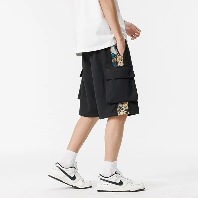 PAINT STAIN Casual Style Shorts Unisex-5