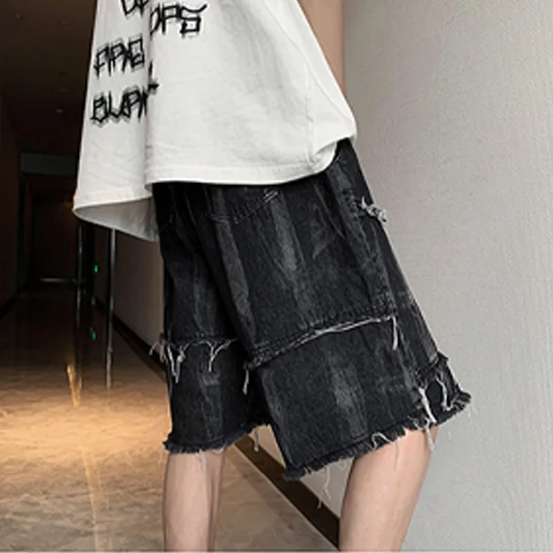 OPMO Denim Shorts Unisex Black-2