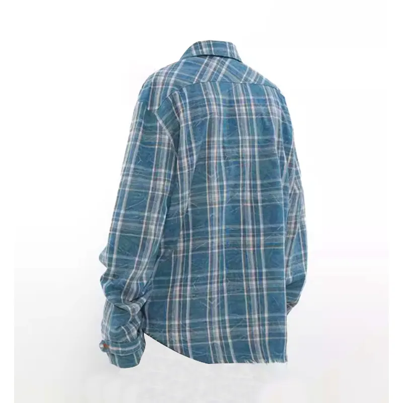 OPMO FW24 Jacket Unisex Blue Plaid-1