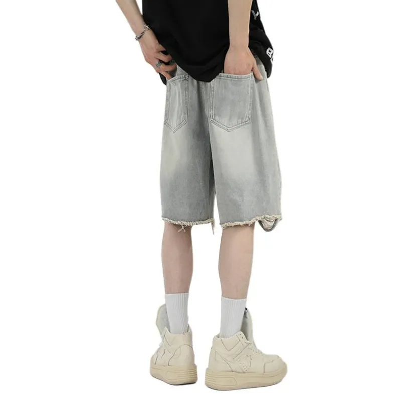 OPMO Denim Shorts Unisex Blue-2