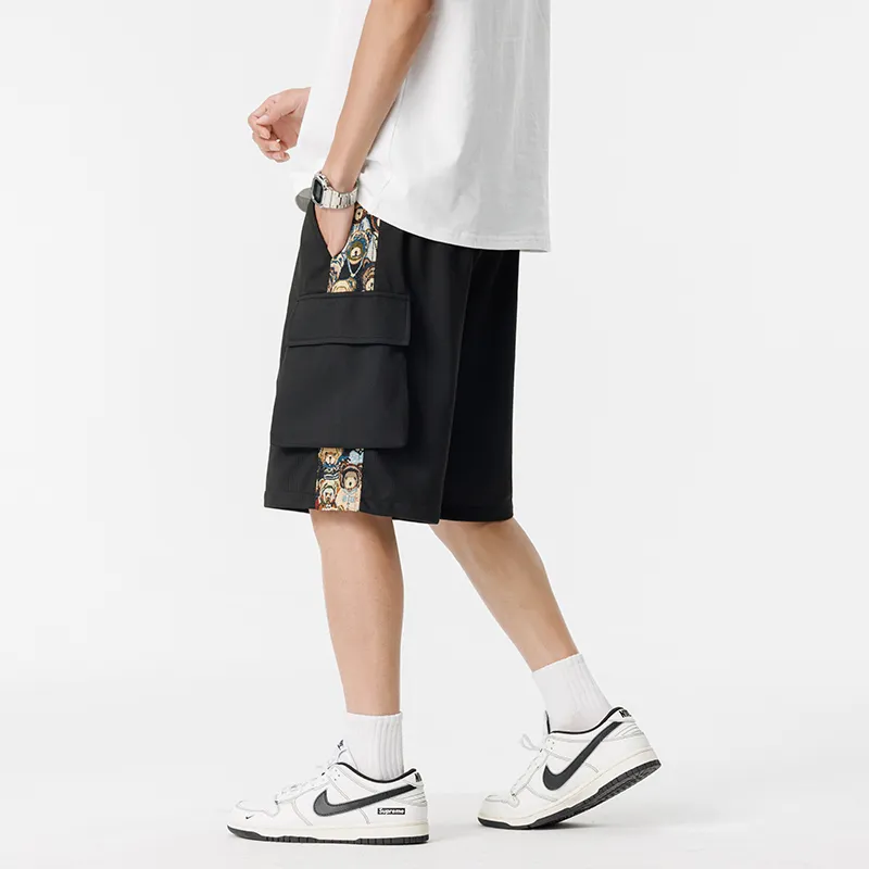 PAINT STAIN Casual Style Shorts Unisex-4