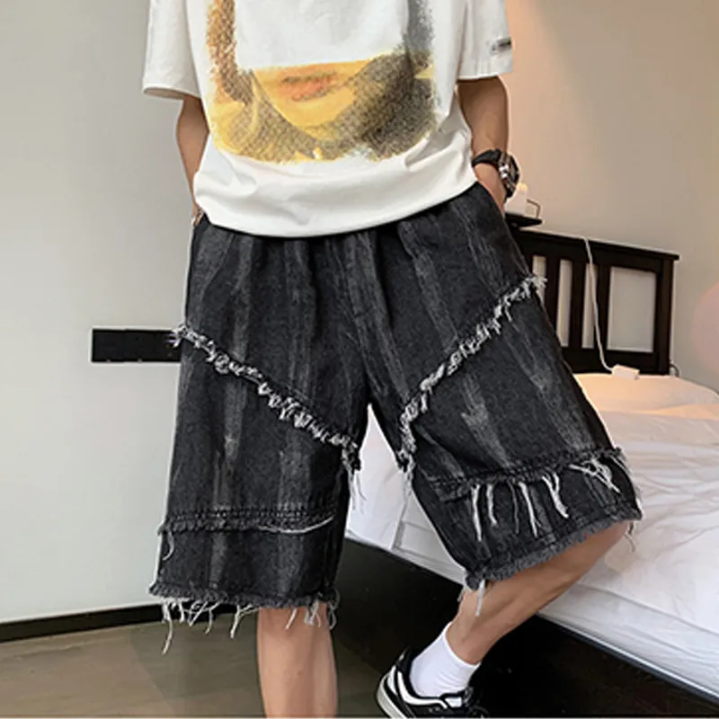 OPMO Denim Shorts Unisex Black-3