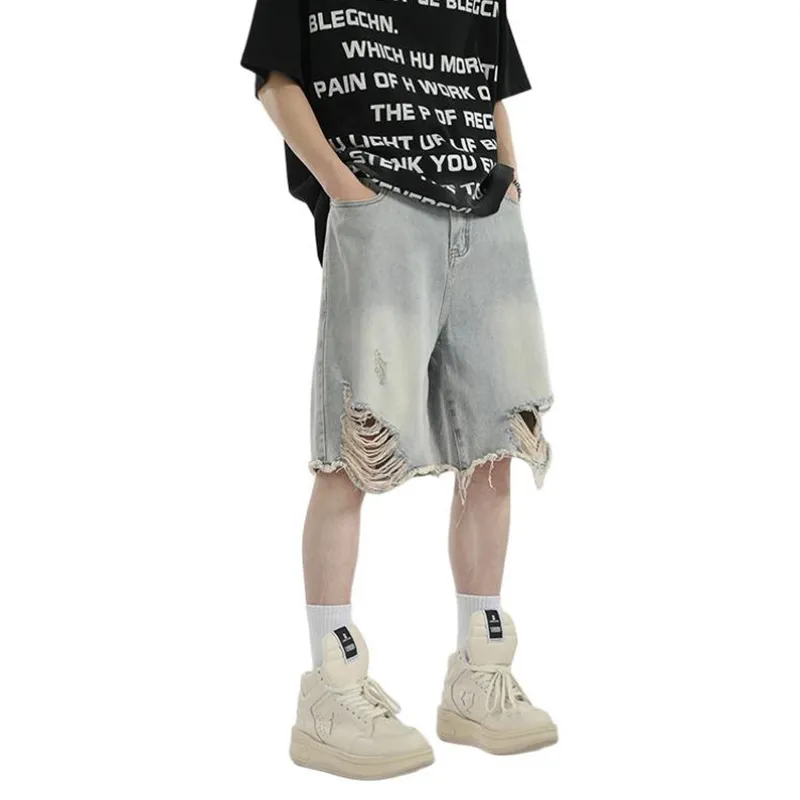 OPMO Denim Shorts Unisex Blue-3