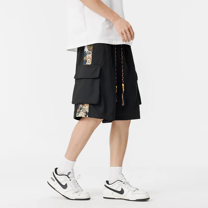 PAINT STAIN Casual Style Shorts Unisex-6