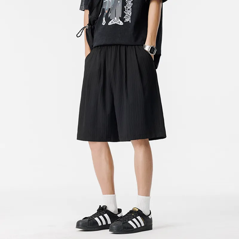 OPMO Casual Shorts Unisex Black-3