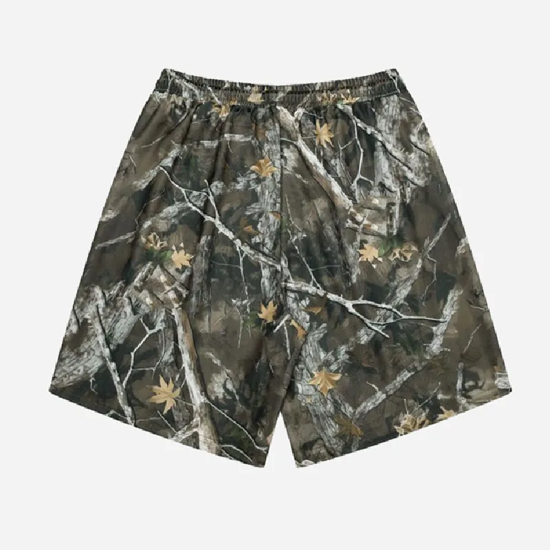 OPMO Casual Shorts Unisex Maple Leaf Green-1