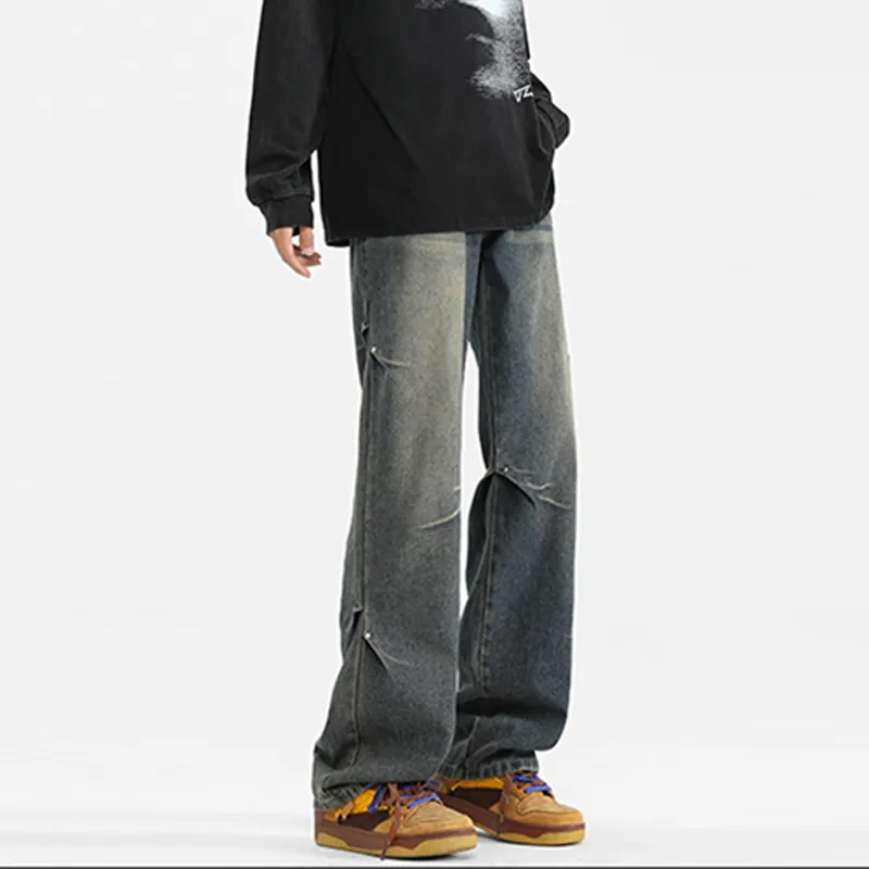 PAINT STAIN Jeans Unisex Dark Purple-193