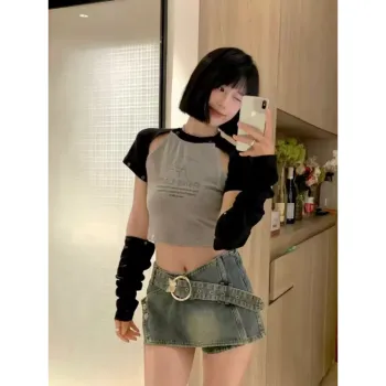 YEARNED Denim Short Skirts Women's