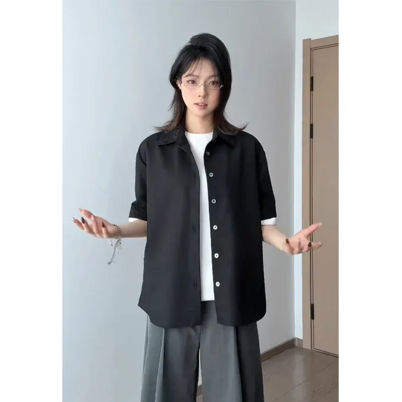 YEARNED Shirts Women's Black-3