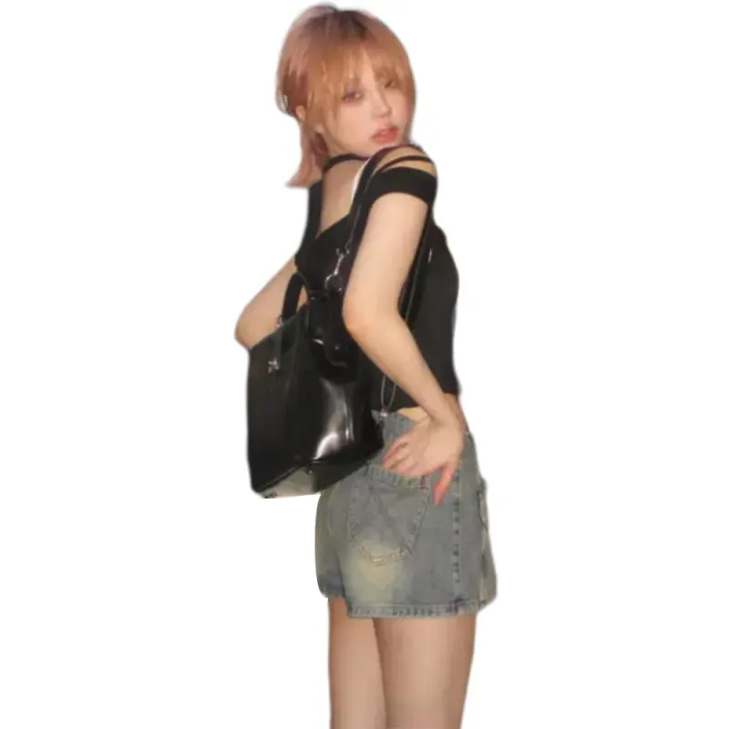 YEARNED Denim Short Skirts Women's-1