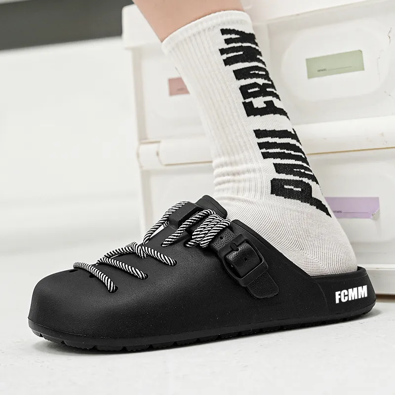 FCMM Woven Abrasion Resistant Slip Resistant Wrap toe Slippers Unisex-4